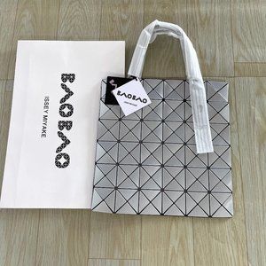 Baobao Issey Miyake Grey Prism Lightweight Shoulder Tote Bag